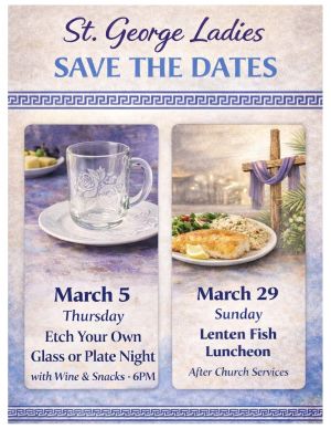 ST. GEORGE LADIES - SAVE THE DATES